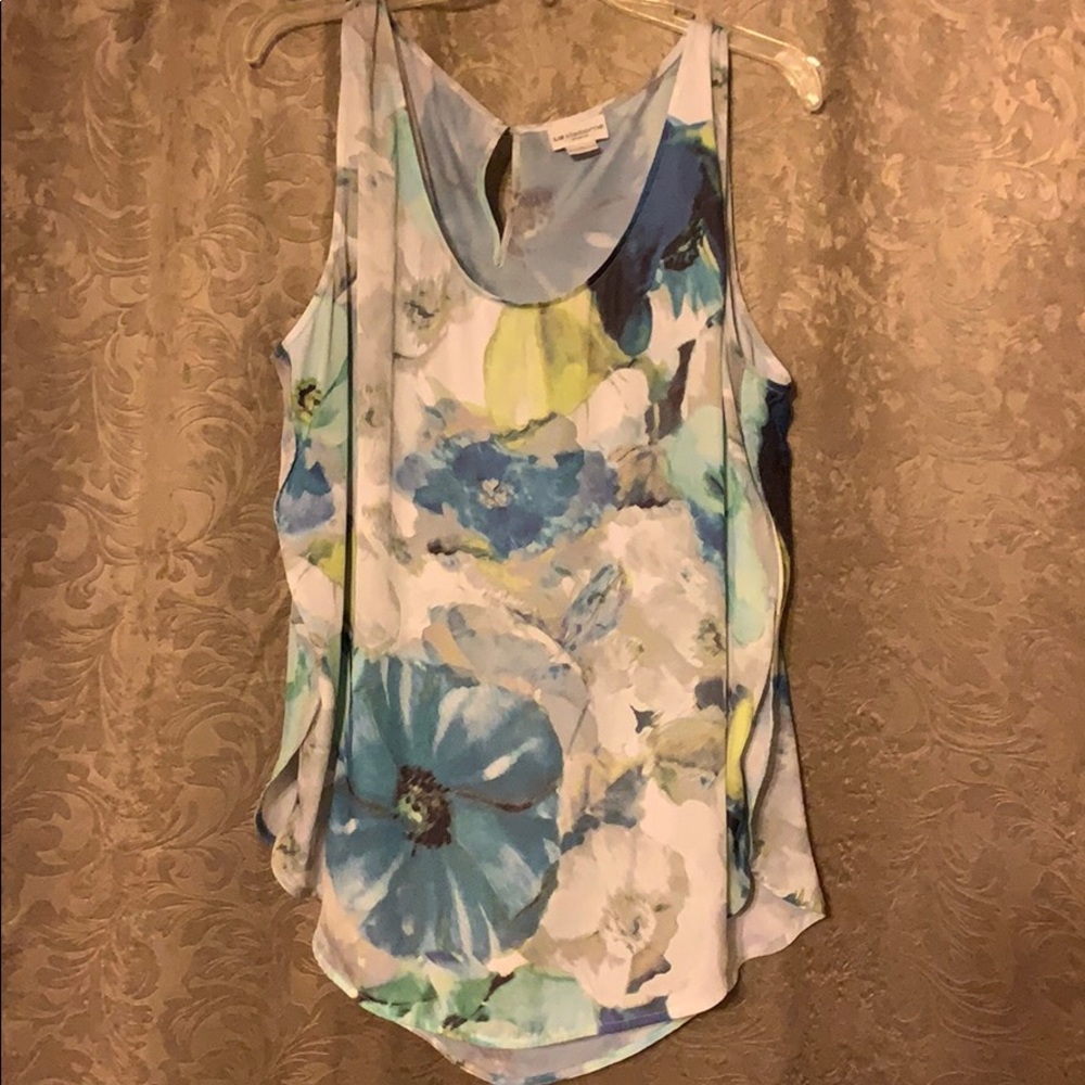 Flowery dressy tank.